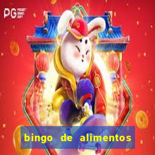 bingo de alimentos saludables para imprimir